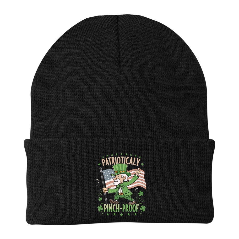Pinchproof St Patrick’S Day Proud Irishamerican Flag Cute Gift Beanie