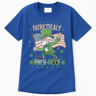 Pinchproof St Patrick’S Day Proud Irishamerican Flag Cute Gift Tall T-Shirt