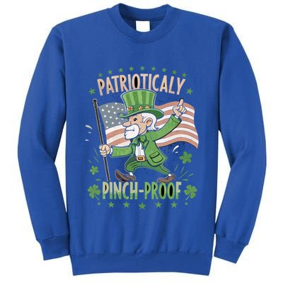 Pinchproof St Patrick’S Day Proud Irishamerican Flag Cute Gift Tall Sweatshirt