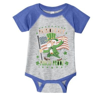 Pinchproof St Patrick’S Day Proud Irishamerican Flag Cute Gift Infant Baby Jersey Bodysuit