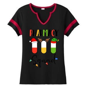 Pharmacy Squad Pills Santa Elf Reindeer Pharmacist Xmas Gift Ladies Halftime Notch Neck Tee