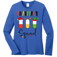 Pharmacy Squad Pills Santa Elf Reindeer Pharmacist Xmas Gift Ladies Long Sleeve Shirt