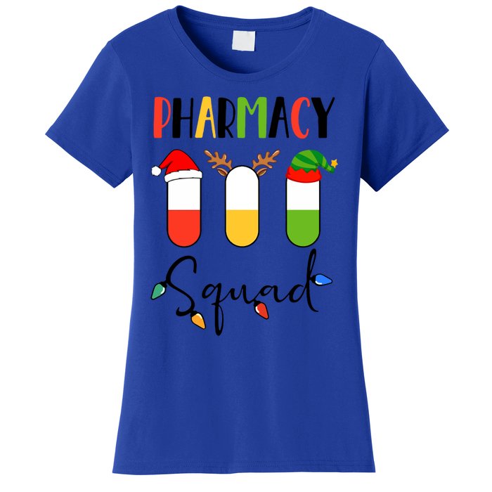 Pharmacy Squad Pills Santa Elf Reindeer Pharmacist Xmas Gift Women's T-Shirt