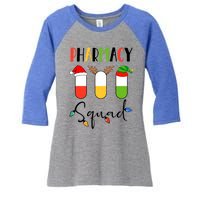 Pharmacy Squad Pills Santa Elf Reindeer Pharmacist Xmas Gift Women's Tri-Blend 3/4-Sleeve Raglan Shirt