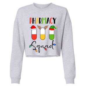 Pharmacy Squad Pills Santa Elf Reindeer Pharmacist Xmas Gift Cropped Pullover Crew