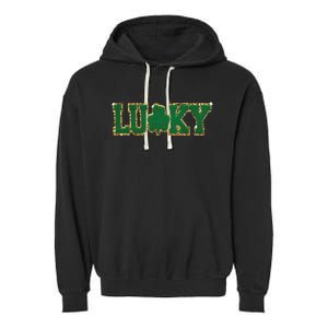 Patch St Patricks Day Garment-Dyed Fleece Hoodie