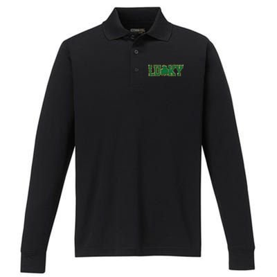 Patch St Patricks Day Performance Long Sleeve Polo