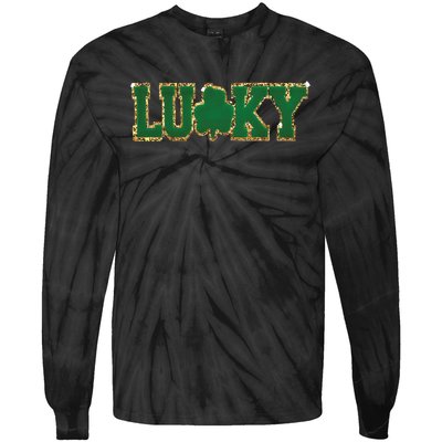 Patch St Patricks Day Tie-Dye Long Sleeve Shirt