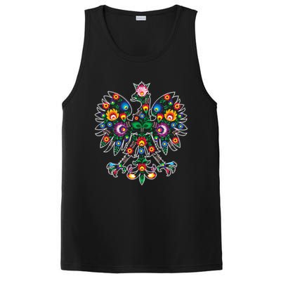 Poland Support Polish Eagle Polish Folk Art Poland Pride Gift PosiCharge Competitor Tank