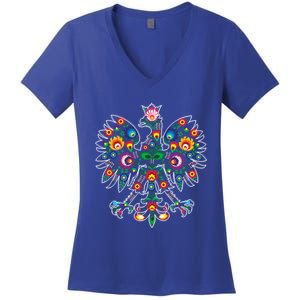 Poland Support Polish Eagle Polish Folk Art Poland Pride Gift Women's V-Neck T-Shirt