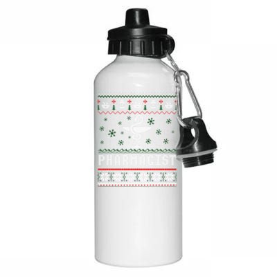 Pharmacy Student Pharmacist Ugly Christmas Xmas Sweater Gift Aluminum Water Bottle 