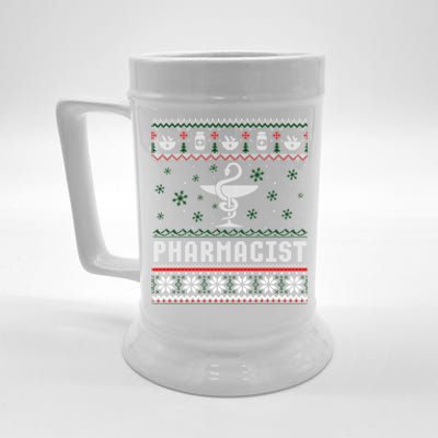 Pharmacy Student Pharmacist Ugly Christmas Xmas Sweater Gift Beer Stein