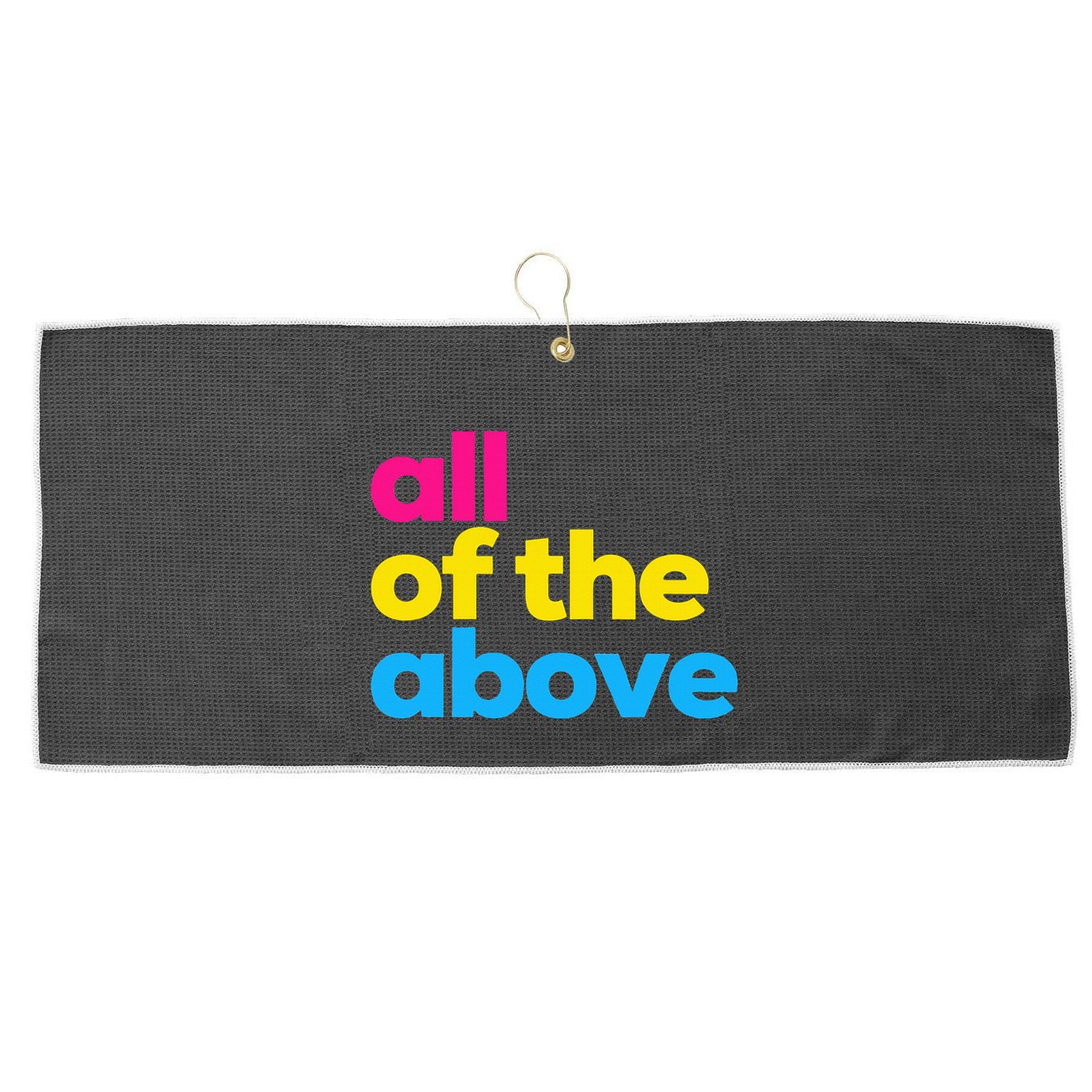 Pansexual Subtle Pan All Of The Above Lgbtq Pride Month Large Microfiber Waffle Golf Towel