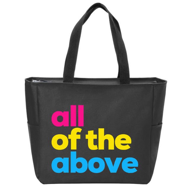 Pansexual Subtle Pan All Of The Above Lgbtq Pride Month Zip Tote Bag