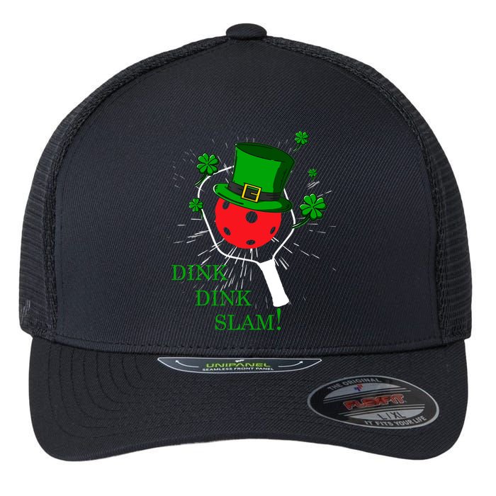 Pickleball St Patricks Day Leprechaun Dink Dink Slam Flexfit Unipanel Trucker Cap