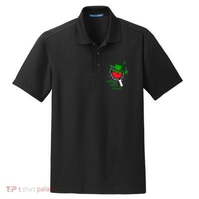 Pickleball St Patricks Day Leprechaun Dink Dink Slam Dry Zone Grid Polo