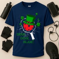 Pickleball St Patricks Day Leprechaun Dink Dink Slam Cooling Performance Crew T-Shirt