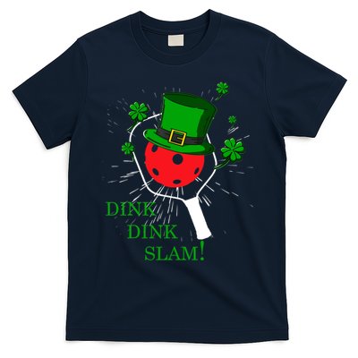 Pickleball St Patricks Day Leprechaun Dink Dink Slam T-Shirt
