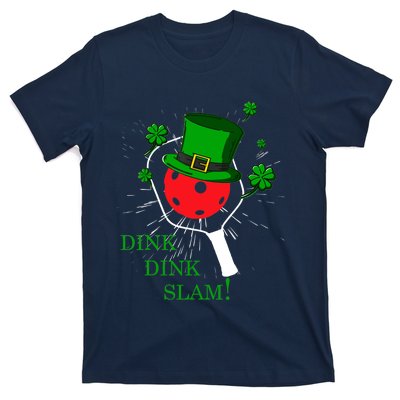 Pickleball St Patricks Day Leprechaun Dink Dink Slam T-Shirt