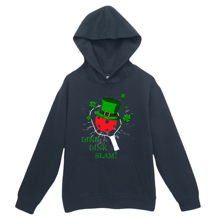 Pickleball St Patricks Day Leprechaun Dink Dink Slam Urban Pullover Hoodie