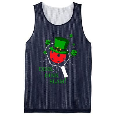 Pickleball St Patricks Day Leprechaun Dink Dink Slam Mesh Reversible Basketball Jersey Tank