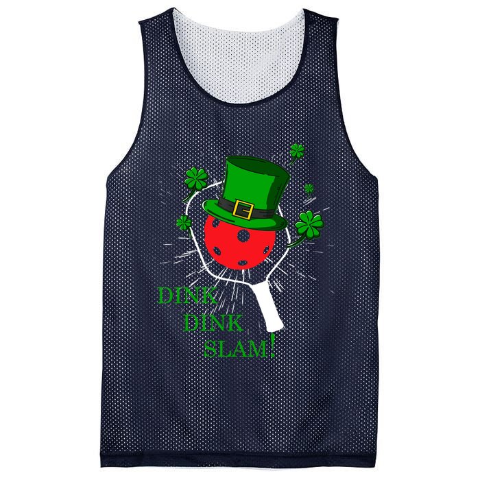 Pickleball St Patricks Day Leprechaun Dink Dink Slam Mesh Reversible Basketball Jersey Tank