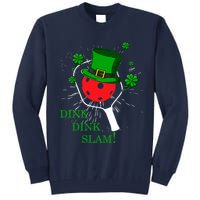Pickleball St Patricks Day Leprechaun Dink Dink Slam Tall Sweatshirt