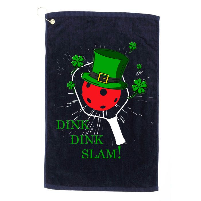 Pickleball St Patricks Day Leprechaun Dink Dink Slam Golf Towel