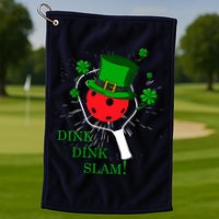 Pickleball St Patricks Day Leprechaun Dink Dink Slam Golf Towel