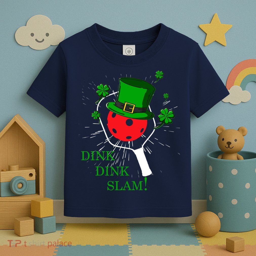 Pickleball St Patricks Day Leprechaun Dink Dink Slam Toddler T-Shirt