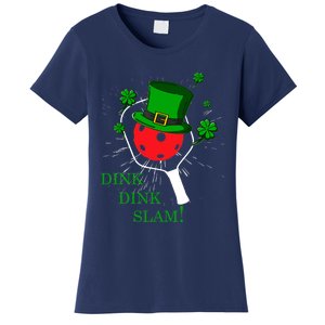 Pickleball St Patricks Day Leprechaun Dink Dink Slam Women's T-Shirt