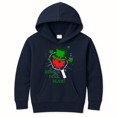 Pickleball St Patricks Day Leprechaun Dink Dink Slam Kids Hoodie