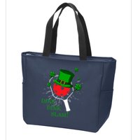 Pickleball St Patricks Day Leprechaun Dink Dink Slam Zip Tote Bag