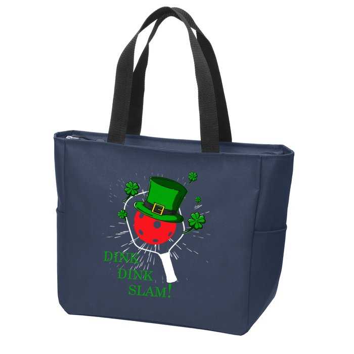 Pickleball St Patricks Day Leprechaun Dink Dink Slam Zip Tote Bag