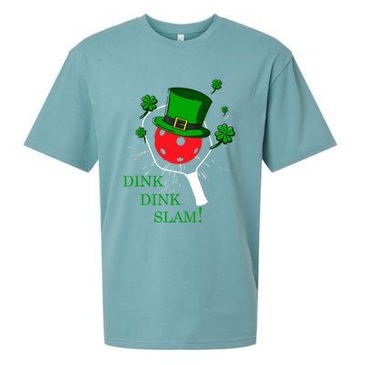 Pickleball St Patricks Day Leprechaun Dink Dink Slam Sueded Cloud Jersey T-Shirt