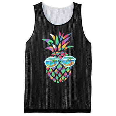 Pineapple Sunglasses Mesh Reversible Basketball Jersey Tank