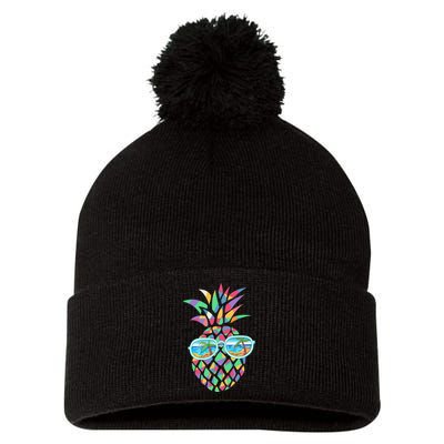 Pineapple Sunglasses Pom Pom 12in Knit Beanie