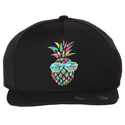 Pineapple Sunglasses Wool Snapback Cap