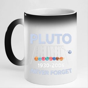 Planet Swing Pluto Never Forget Or Wo Science 11oz Black Color Changing Mug