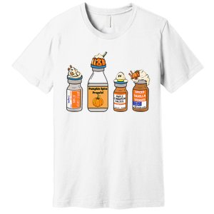 Pumpkin Spice Propofol Ativan Versed Haldol Nurse Halloween Premium T-Shirt