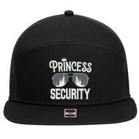 Princess Security Protection Birthday Party Matching Family 7 Panel Mesh Trucker Snapback Hat