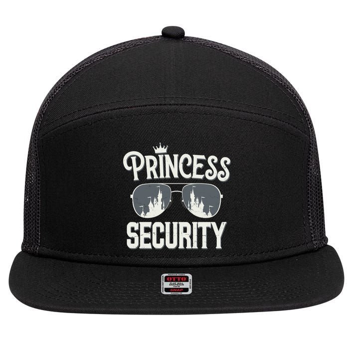 Princess Security Protection Birthday Party Matching Family 7 Panel Mesh Trucker Snapback Hat