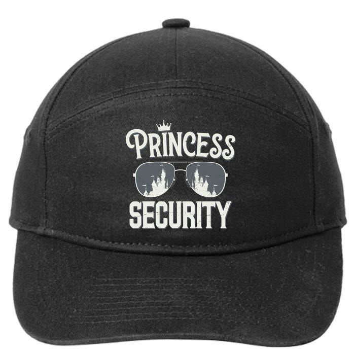 Princess Security Protection Birthday Party Matching Family 7-Panel Snapback Hat