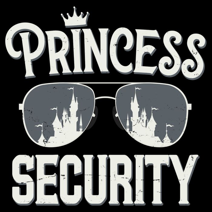 Princess Security Protection Birthday Party Matching Family 7-Panel Snapback Hat