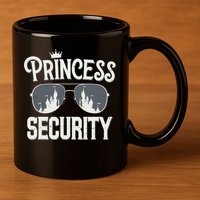 Princess Security Protection Birthday Party Matching Family 11oz C Handle Ceramic Mug