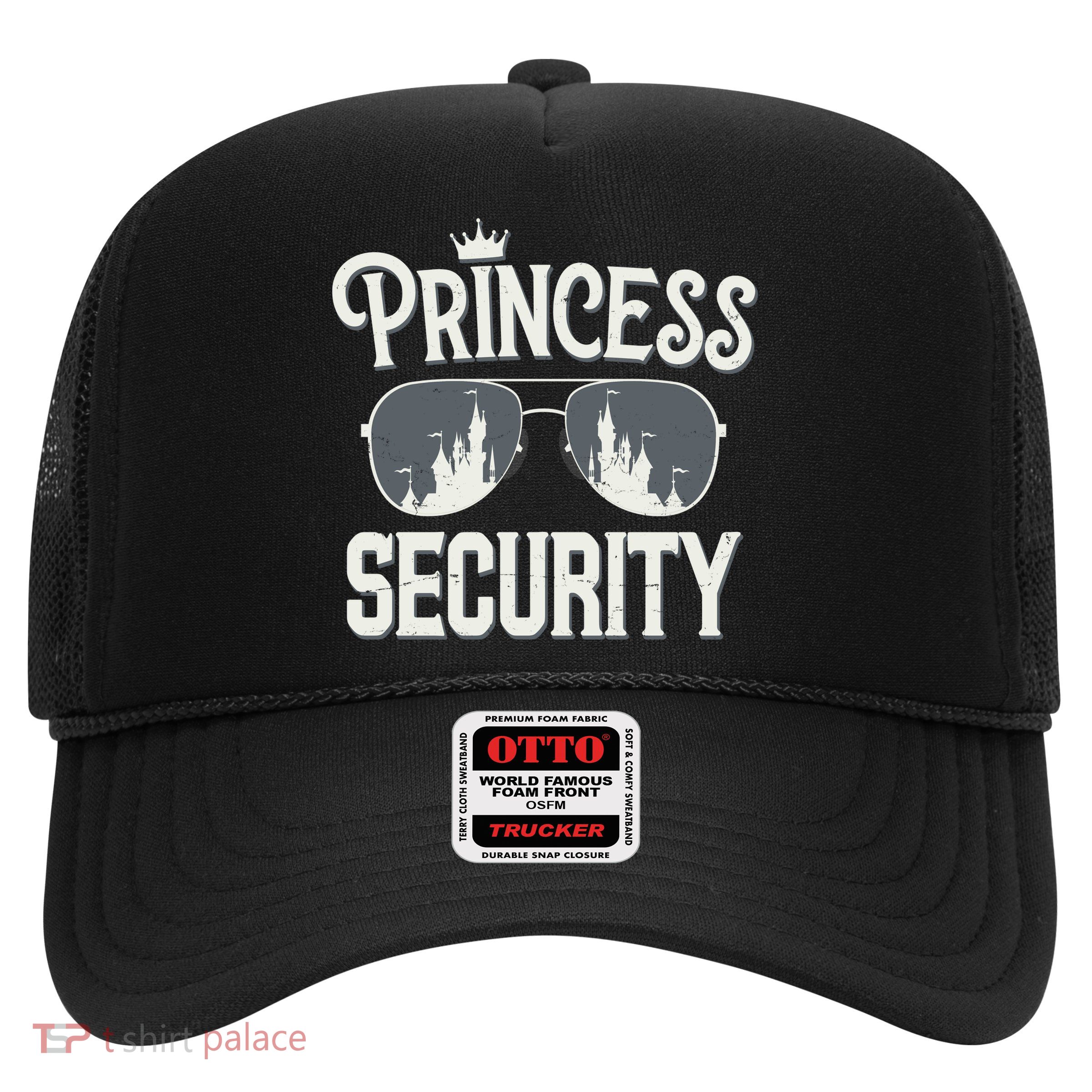 Princess Security Protection Birthday Party Matching Family Trucker Hat