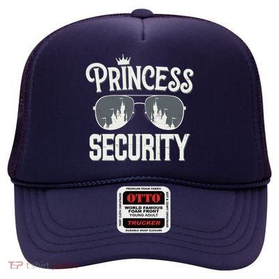 Princess Security Protection Birthday Party Matching Family High Crown Mesh Back Trucker Hat