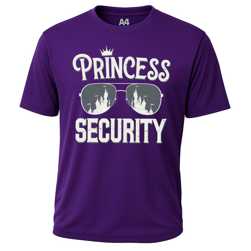 Princess Security Protection Birthday Party Matching Family Cooling Performance Crew T-Shirt