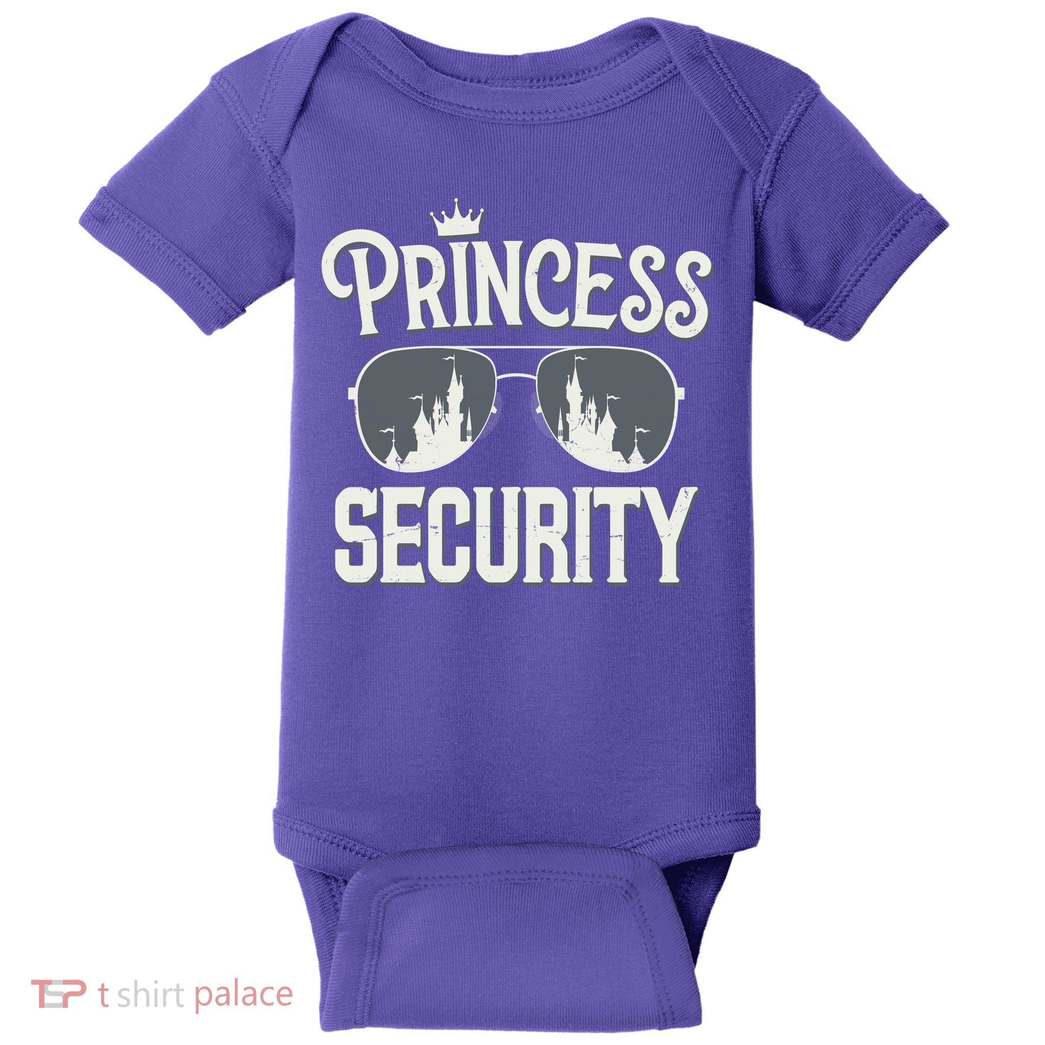 Princess Security Protection Birthday Party Matching Family Baby Bodysuit