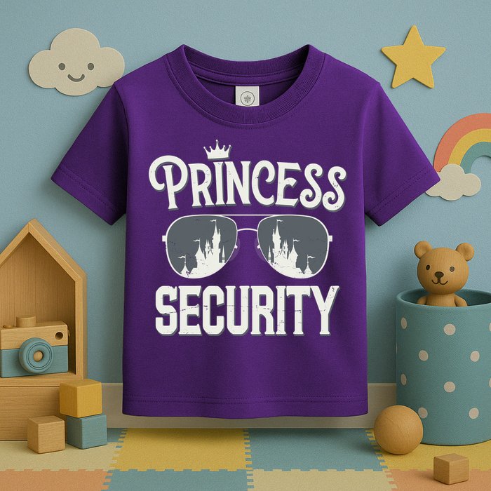 Princess Security Protection Birthday Party Matching Family Toddler T-Shirt